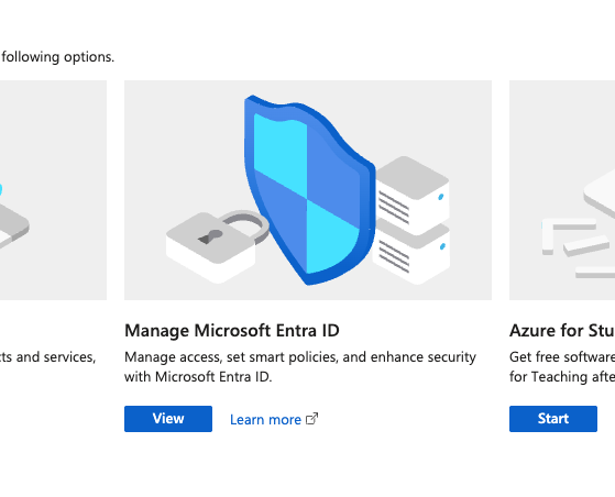 Manage Microsoft Entra ID tile in Azure
